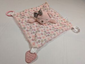 Dream Gro Buddy Activity Lovey Baby Security Blanket Pink Bear Chew Textures